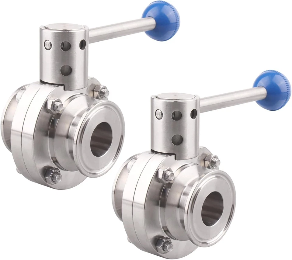 2-Pack Stainless Steel Tri Clamp Butterfly Valve - Image 3 of 4