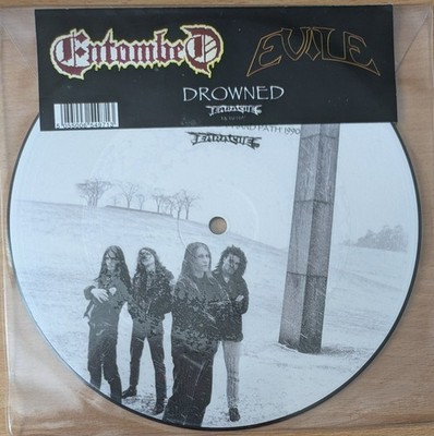 ENTOMBED / EVILE drowned SPLIT 7'' PICTURE DISC FREE POSTAGE RSD LIMITED TO 300