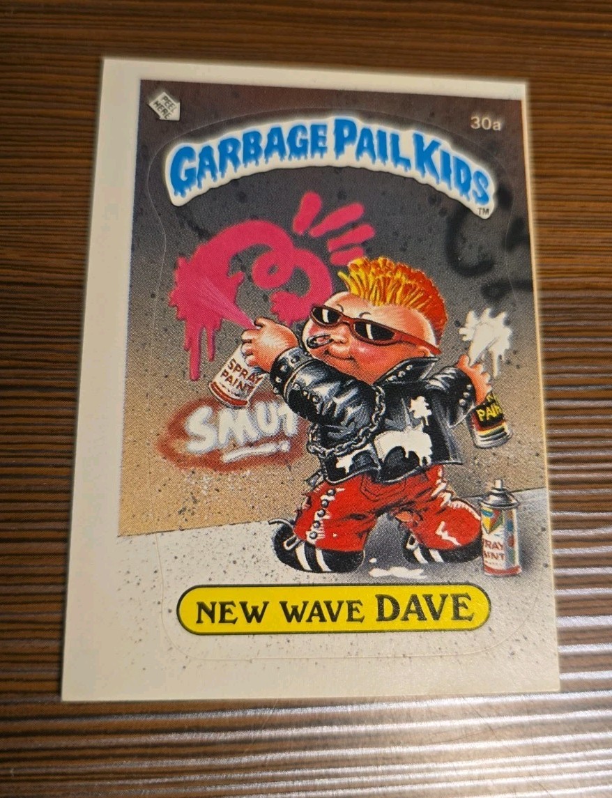 GLOSSY New Wave Dave 30a* OS1 GPK 1985 Topps Garbage Pail Kids Series 1 USA 