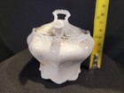 Antique lidded porcelain sugar bowl with spoon — photo 5