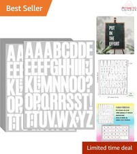 Letter Stickers Vinyl Alphabet 1248 Pieces Waterproof Multi-Use for Classroom...