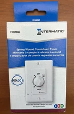 INTERMATIC FD30MWC Auto Shut-Off Timer 30Min Single Pole White New
