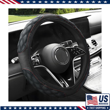 Car Steering Wheel Cover 15 Inch Non-slip Leather Universal Car Trucolor Black Car Steering Wheel Cover 15 Inch Non-slip Leather Universal Car Trucolor Black
