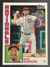 2019 Topps Max Scherzer 150th Anniversary /150 Nationals 1984