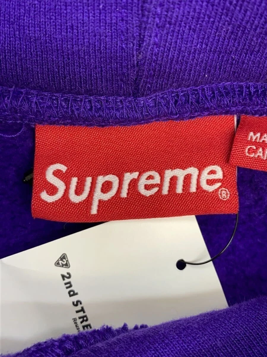 Felpa Supreme con cappuccio M cotone viola usata