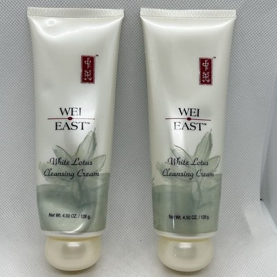 Lot of 2 Wei East White Lotus Moisturizing Cleansing Cream 4.50 Oz New Old Stock