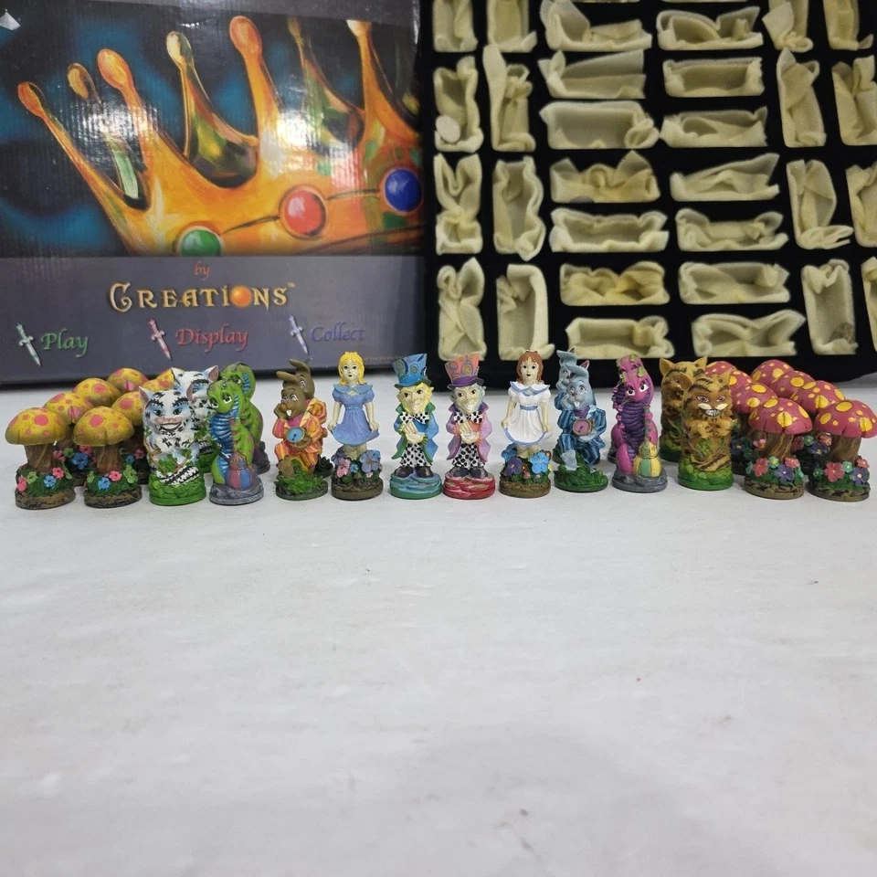 RARE Collectible ALICE in WONDERLAND Chess Pieces by Creations-Set Contemporary - Image 2 of 4