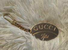 Vintage Gucci Plus Gold Tone Keychain