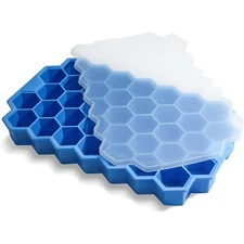 Silicone Ice Cube Trays with Lids 37 Grid Small Ice Cube s Easy Release