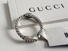 $345 Gucci GG Sterling Silver 925 SS Interlocking Reversible Ring US 6 IT 12 New — photo 5