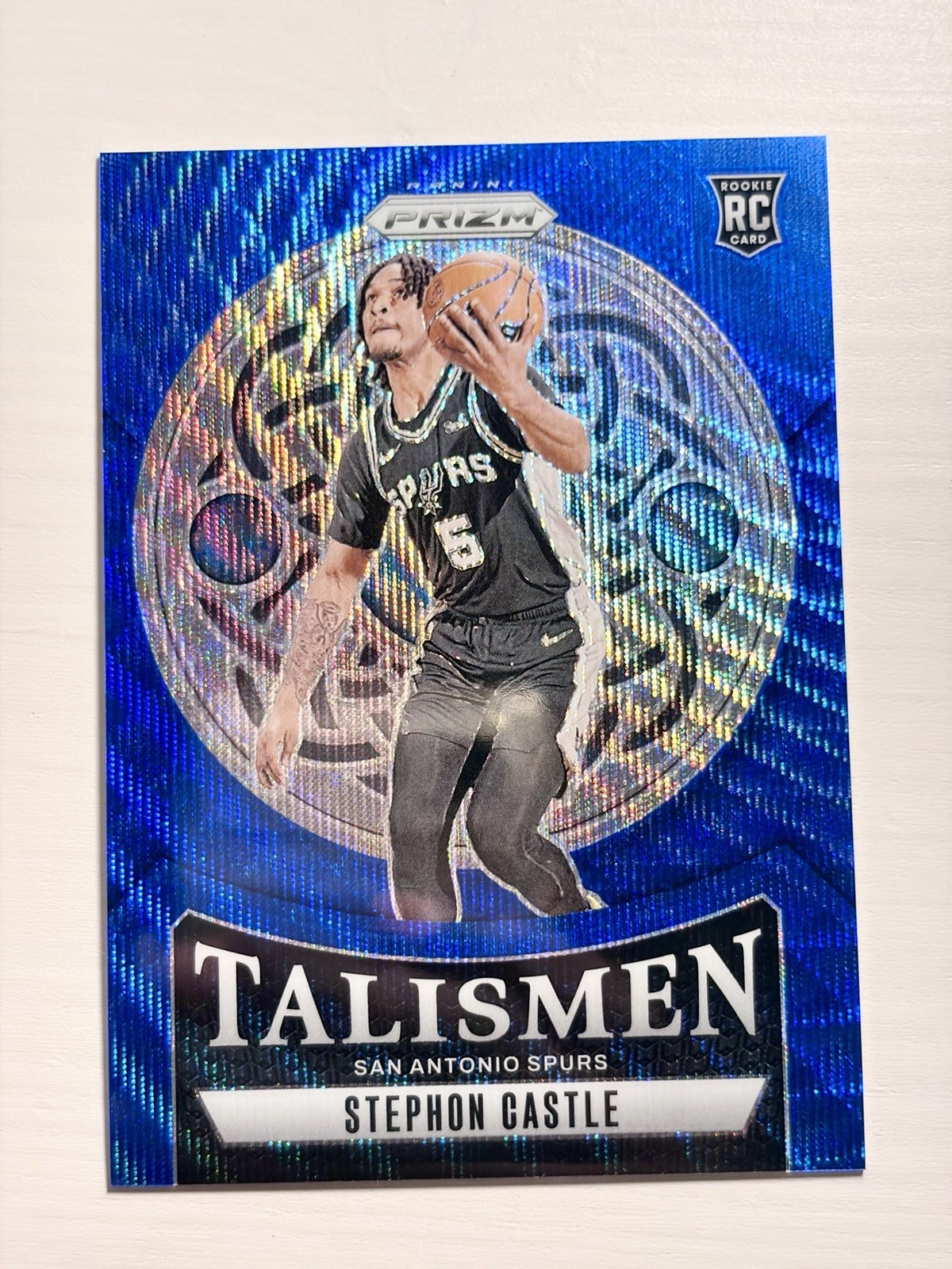 2024-25 Panini Prizm - Talismen Stephon Castle #14 Blue Wave Prizm /175 (RC)