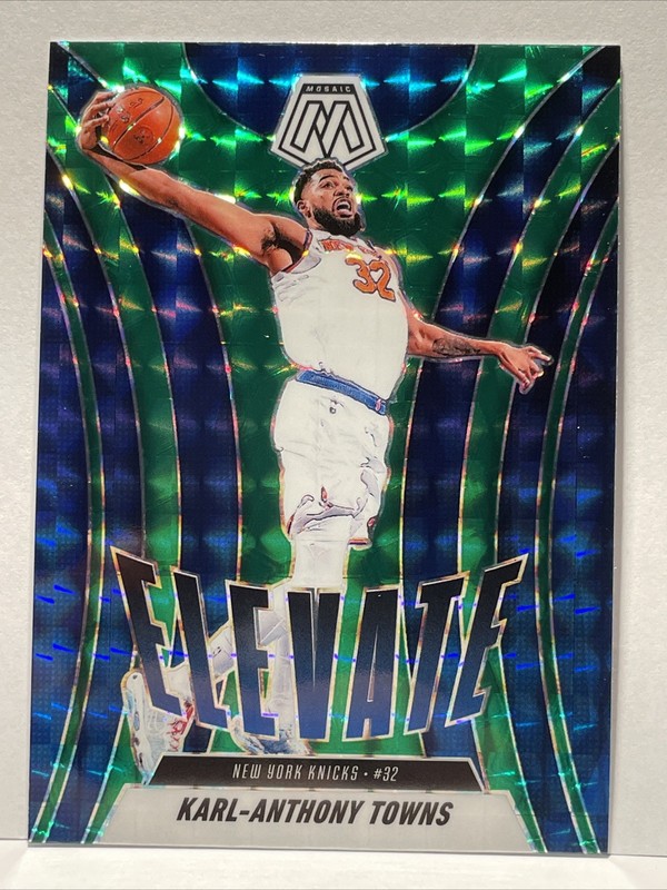 2024-25 Panini Mosaic - Elevate Karl-Anthony Towns #22 Green Mosaic Prizm