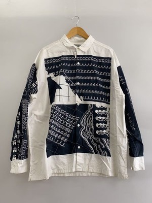 C.E (CAV EMPT) Long-Sleeve Shirt, XL, Cotton, White, CES23SH07
