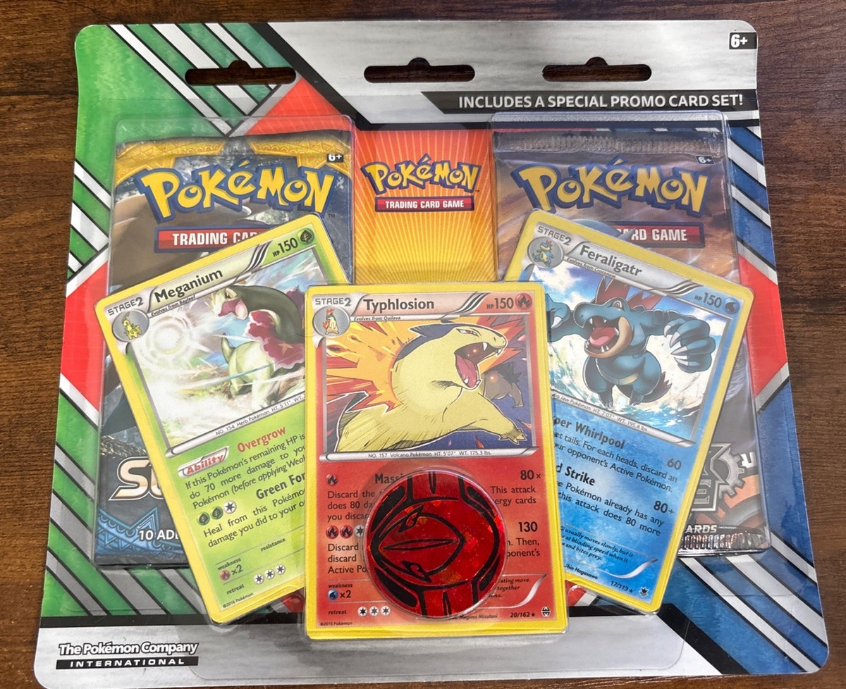 Pokémon TCG - 2-Pack Blister (Typhlosion, Feraligatr, & Meganium) - New &  Sealed