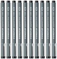 0.05mm Pigment Liner Fineliner Sketching Drawing Drafting Pens 10 PCS