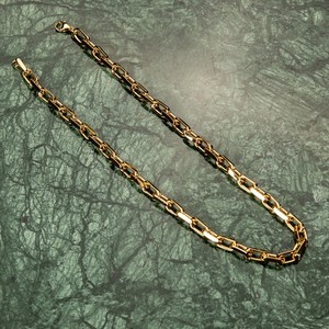 Authentic Solid Yellow Gold Plated Heavy 316 Stainless Steel 8MM Hermes Link Chain