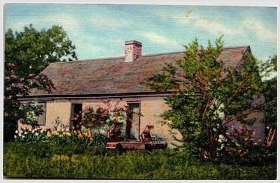 St. Simons Island GA Tabby Cabin Postcard c1940s Curt Teich