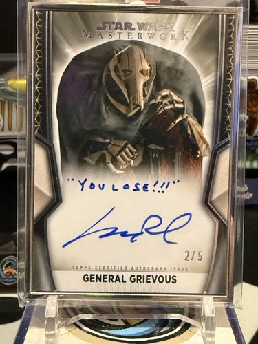 2025 Star Wars Masterwork Matthew Wood General Grievous Auto Silver Frame /5 TZ