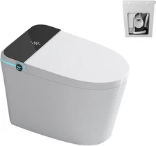 WinZo Rear Outlet Smart Toilet With Bidet, Back Flush Auto Open, Auto Flush