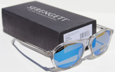 SERENGETI Danby POLARIZED Sunglasses Shiny Crystal/555nm Blue SS527003 Italy NEW