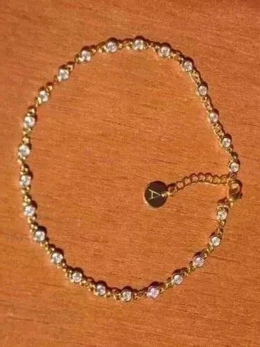 Женские теннисные лодыжки круглой огранки с лабораторными бриллиантами отделка желтое золото 14 карат 4 карата - Изображение 3 из 3