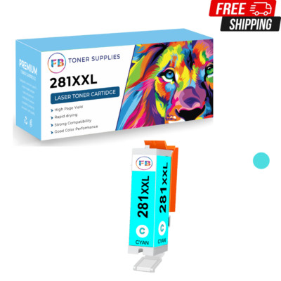 1x Cyan PGI-280XXL CLI-281XXL Ink Cartridges for Canon PIXMA TS6120 TS6220 TS812