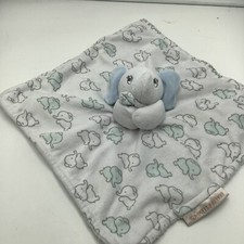 Blankets  Beyond Blue White Elephant Baby Security Blanket Lovey