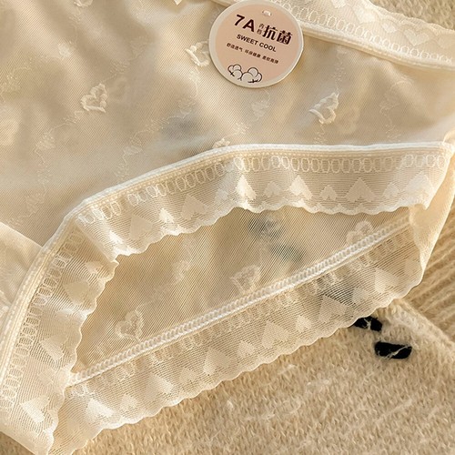 Neu weibliche Spitze Blume Dessous Frauen Tanga Eis Seide Höschen spurloses Höschen - Bild 6 von 17