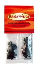 40 BLACK 2-56 Hexhead Button-Head Screw-In Rivets, Washers & Wrench For Customs