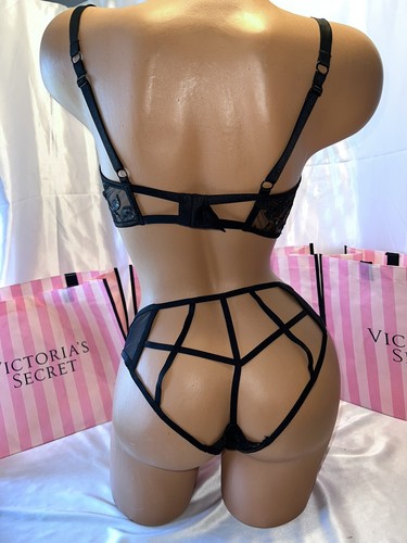 Victoria's Secret Very Sexy Bra Set Unlined Demi 36D Large SEQUIN - Picture 2 of 6