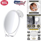 Elegant 7" Fogless Shower Mirror - Suction Mounted for Easy Shaving & Travel