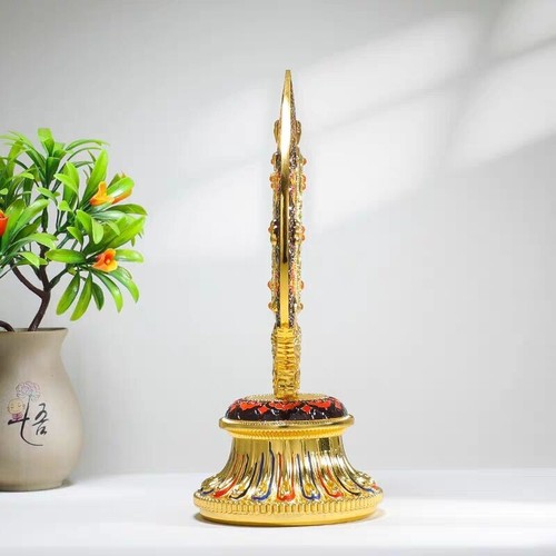 Ruota Buddista Tibetana Legge La Ruota del Dharma Forniture Buddiste Colleziona - Foto 4 di 4