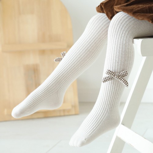 Bowknot Cotton Baby Girls Tights Toddler Girls Pantyhose Stockings 0-8 Years - Picture 5 of 14