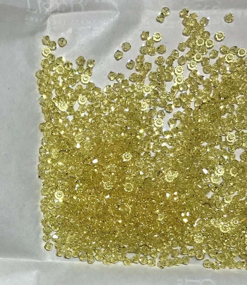 Cuentas bicónicas de cristal Swarovski® #5328 - 2,5 mm - JONQUIL - Paquete de fábrica Foto 4 de 4