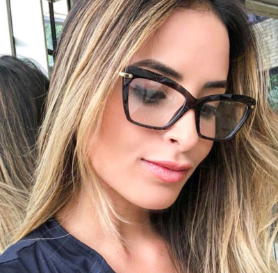 Anti Blue ray Sexy Eyeglass frames transparent multi-faceted crystal glasses