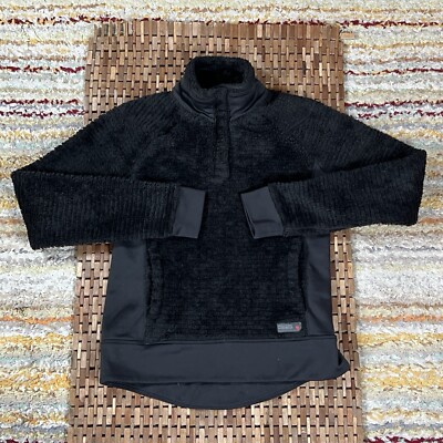 Mountain Hardwear Women s Monkey Man Black Pullover Snap Fleece Jacket Size XS