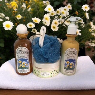 Sarah Michaels Spring Dreams Silk Indulgence Sac ~Shower Gel, Lotion, Body Cream