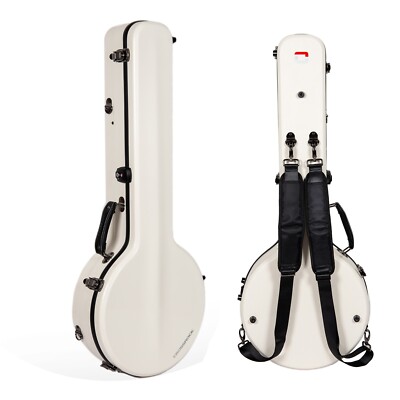 Crossrock Open Back Banjo Case, 11~12.5 inches Openback Styles Fiberglass Case