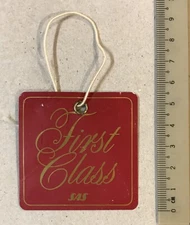 Old Scandinavian Airlines SAS First Class Baggage Tag unused!