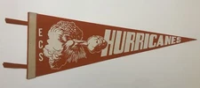 Vintage ECS Hurricanes Cloud Logo Collectible 24" Felt Souvenir Pennant