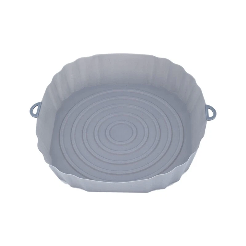 Air Fryer Baking Tray Silicone Pot Reusable Thin Round Home Kitchen Pizza Mat
