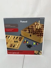 Promark 7 in 1 Game Set w/ Game Board Lid, Storage Box & Instruction Manual -NEW