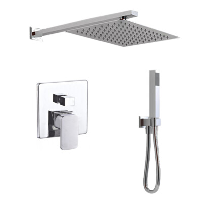 Rectangular Shower Kit 1 with Shower Head Mixer with Diverter France