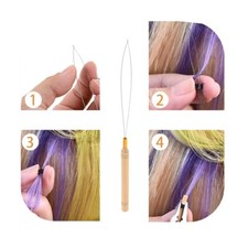 10Pcs Hair Extension Loop Needle Threader 8.78in Beaded Bracelet Handicrafts DIY