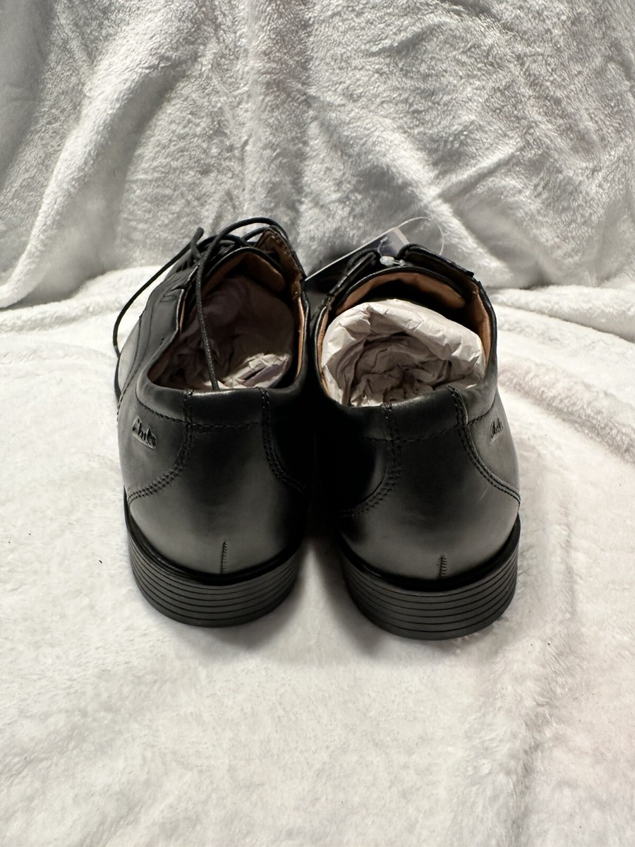 Clarks Shoes Mens Whiddon Pace Black Leather Comfort Dress  display picture 2