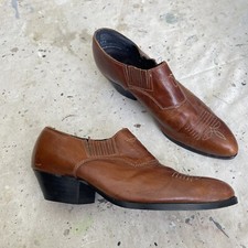 Vintage 80 s Capezio Caramel Leather Western Booties, 10
