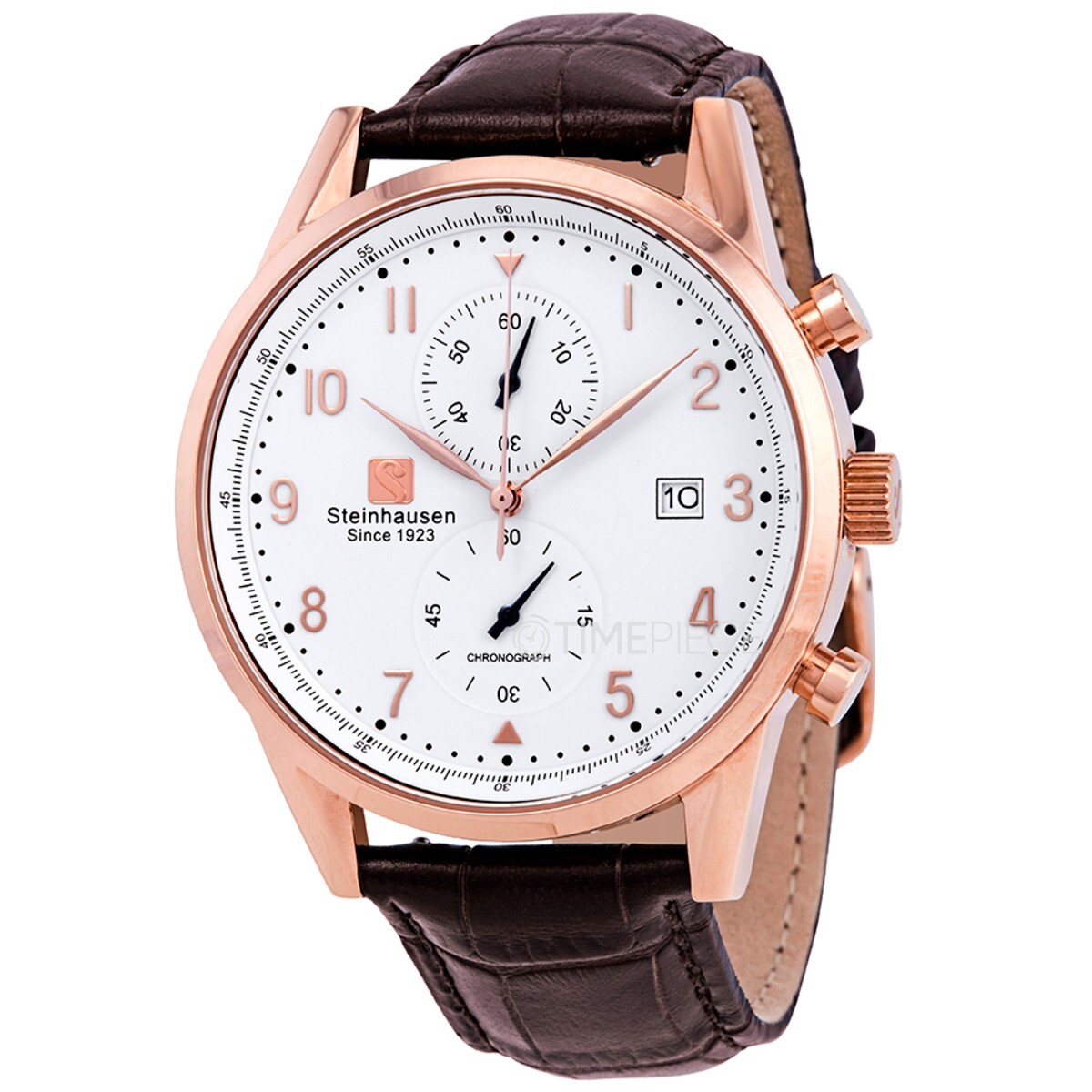 Steinhausen Men's Watch Lugano Chronograph Rose Gold White Dial S0921