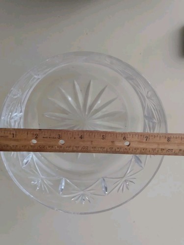 ATLANTIS Hand Blown & Cut Lead Crystal Centerpiece Decorative Bowl Portugal - Imagen 6 de 7