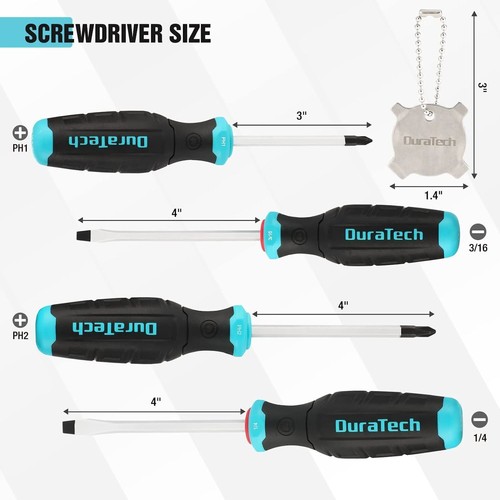 DURATECH 5PCS/ 8PCS/ 12PCS Screwdriver Set Alloy Steel with Storage Tray - Picture 12 of 35