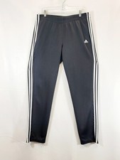 ADIDAS CLIMALITE POLYESTER TRACK PANTS WOMENS Black XL 20-22 GYM FITNESS